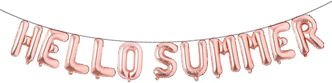 Hello Summer Balloons 16Inch Metallic Mylar Balloon by RUIANSI