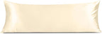INFIIXSO Body Pillow Cover with Zipper, Luxury Mulberry Silk Body Pillow Case 20x54 Inches, Ultra Smooth and Soft Cooling Long Pillowcase, Gift for Women, Men(Ivory)