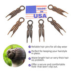 Good Hair Days Hair Pins - 2 1/2" Plastic, U-shaped Magic Grip Hairpins, Strong Durable Pins For Fine, Thick & Long Hair, Styling Accessories - Crystal, Set of 20