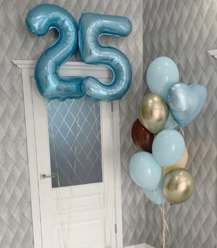 Pearl Blue Number 5 Balloon 40 inch, 5th Birthday Party Balloons Decorations | - Image 6