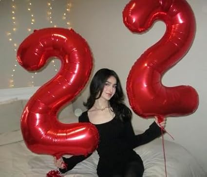 Red Number 6 Balloon 40 inch, Balloon numbers party supplies, deco photo shoot - Image 7