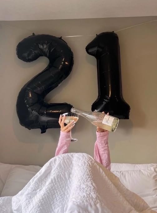 Black Number 8 Balloon 40 inch, Balloon numbers party supplies, deco photo shoot - Image 4