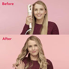 LENA Auto Hair Curling Wand, Professional Hair Curler Iron Styler, Automatic Rotating Styling Tool with Ceramic Ionic Barrel and Smart Anti-Stuck Sensor for Long and Medium-Length Hair