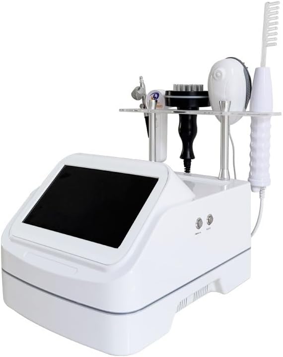 Professional Multifunctional Scalp Care Machine with High-Frequency Comb, Nano Mist Spray, HD Scalp Detector, Vibration Massage Brush & Microcurrent Massager for Salon and Home Use