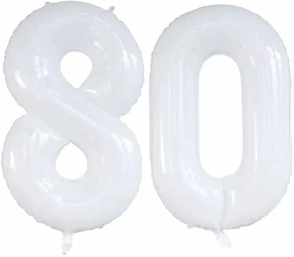 Number 80 Balloons for 80th Birthday Party Decorations, 42 Inch Jumbo Foil by GOER