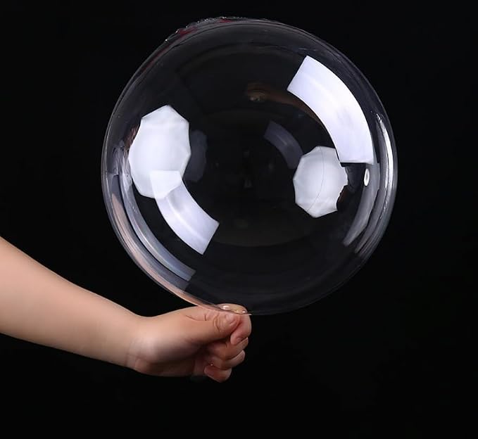 40 Pcs 8 Inch Bubble Bobo Balloons Round Transparent Balloon Family Party - Image 5