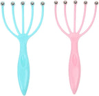 Ryoma Scalp Massager, Protable Hand Held SPA Head Massager for Deep Relaxation & Stress Reduction in The Office Home SPA Father's Day and Mother's Day Gifts Pink+Blue(2-Pack)