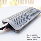 ANGENIL Professional Silicone Heat Resistant Mat Pouch for Hair Straightener, Curling Iron and Flat Iron, Portable Travel Mat and Cover for Hair Styling Tools, Grey