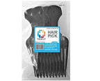 Plastic Hair Pick Comb – Wide Tooth Afro Lift Picks - Pack of 4 Combs - 5.25 Inch - for Styling Lifting Detangling Adding Volume for Long Curly and Thick Hair, Wigs and Beards for Men & Women