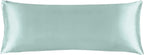 BEDELITE Satin Body Pillow Cover, Super Soft and Cooling Body Pillow Pillowcase for Hair and Skin, Breathable Silky Full Long Pillowcase Cover(20"x54", Haze Blue)