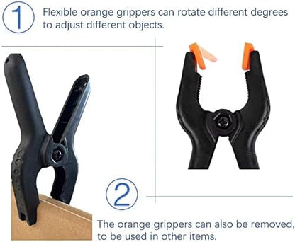 10 Packs of 3.4 inch Professional Plastic Small Spring Clamps Heavy Duty - Image 5