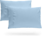 SKY BEDDINGS King Pillowcase Set of 2 - Soft Brushed Microfiber Pillow Cases with Envelope Clouser - Wrinkle-Free, Fade-Resistant Pillow Covers - 20 x 40 Inches, Light Blue