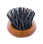 Spornette Carry On Wooden Handle Oval Cushion Mini Hair Brush #30-C Travel Size Brush Fits in Purse or Carry-On Bag for Quick Brush Outs, Detangling, Styling, Smoothing Thick, Normal & Thin Hair