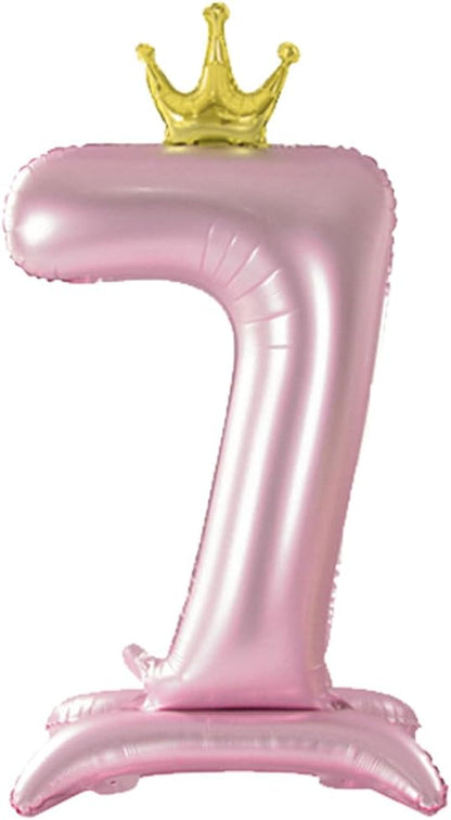 42 Inch Pink Foil Number 7 Balloon, 7th Pink Birthday Decorations | Giant by Alainzeo