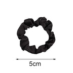 12Pcs Satin Hair Scrunchies, Black Scrunchies Hair Ties Elastic Hair Bands Ponytail Holder Hair Accessories Valentines Day Gifts for Wife