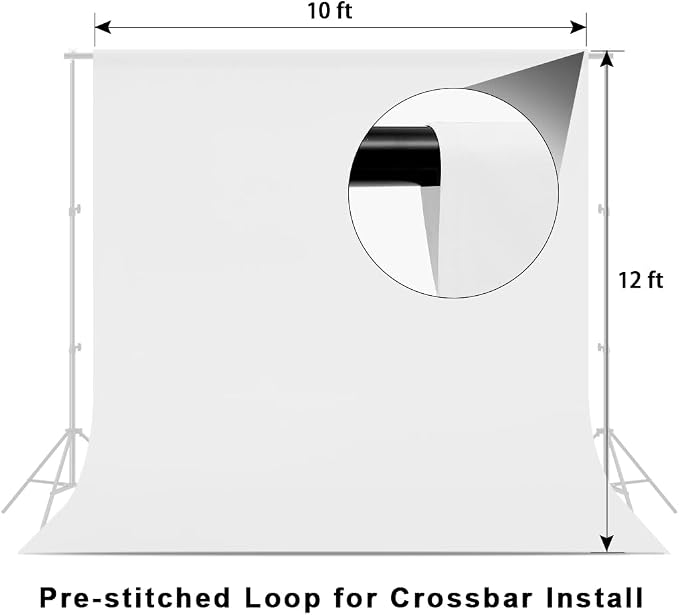 10X12ft White Backdrop for Photography, Polyester Background for Photography - Image 3