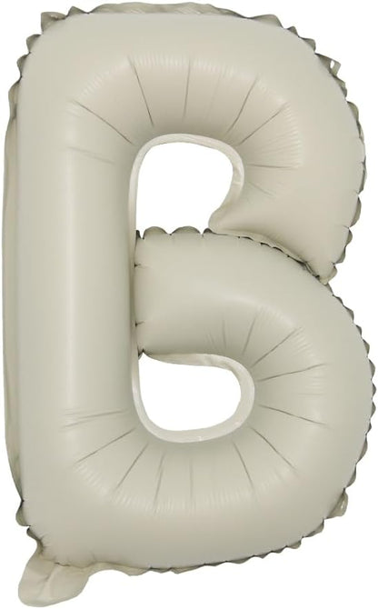 16 inch Cream Letter A to Z Alphabet Number 0-9 Foil Balloons Letter Birthday by RUIANSI