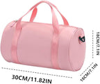 Small Gym Bag for Women, Cute Workout Duffel with Adjustable Strap - Lightweight Yoga Tote & Crossbody Sports Bag for Fitness, Travel (black)