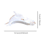 Novelty White Whale Hair Clips,Cute Acetate Hair Clip,Big Claw Clips for Women