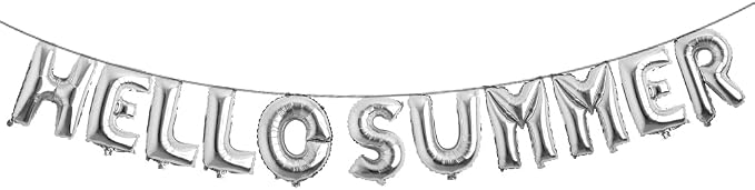 Hello Summer Balloons 16Inch Metallic Mylar Balloon by RUIANSI