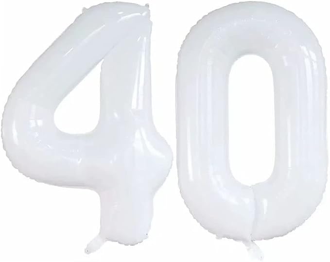 Number 40 Balloons for 40th Birthday Party Decorations, 42 Inch Jumbo Foil by GOER
