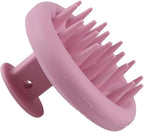 Silicone Scalp Massager Shampoo Brush Scrubber with Soft Bristles Exfoliator for Shower Dandruff Removal Wet Dry Hair Growth and Care Pink