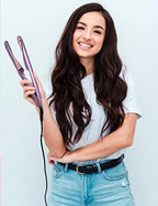 ANGENIL Professional Ion Flat Iron Curling Iron in One, Hair Straightener and Curler 2 in 1, Dual Voltage Twist Flat Irons with Digital LCD Display Adjustable Temp for All Hair Types