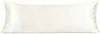 INFIIXSO Body Pillow Cover with Zipper, Luxury Mulberry Silk Body Pillow Case 20x54 Inches, Ultra Smooth and Soft Cooling Long Pillowcase, Gift for Women, Men(Cream)