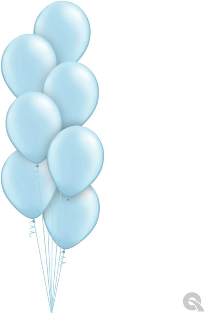 Qualatex 11" Pearl Light Blue Balloons by Pioneer Balloon Company - Image 3