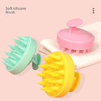 Silicone Scalp Massager for Hair Growth – Shampoo Brush for Shower, Dandruff & Dry Scalp Relief – Soft Silicone Hair Scrubber Beige