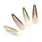 Dofash Snap hair clips metal grips 5cm/2in basic hair accessories star hair clips 12pcs (Blonde 6pcs+light brown 6pcs )