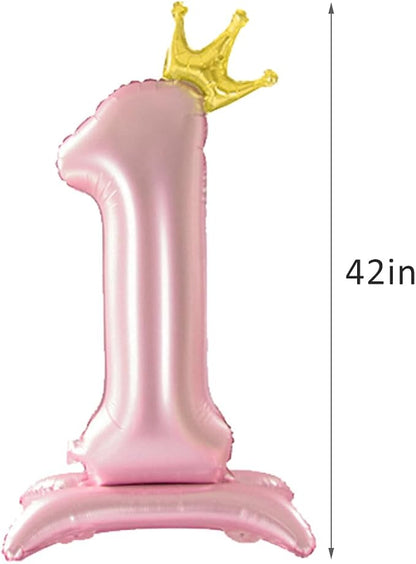 42 Inch Pink Foil Number 9 Balloon, 9th Pink Birthday Decorations | Giant - Image 2