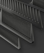 Professional Comb Set Black 6 Piece - Carbon Fiber Anti Static And Heat Resistant Comb-Fine and Wide Tooth Comb for Men and Women - Parting Teasing and Hair Styling