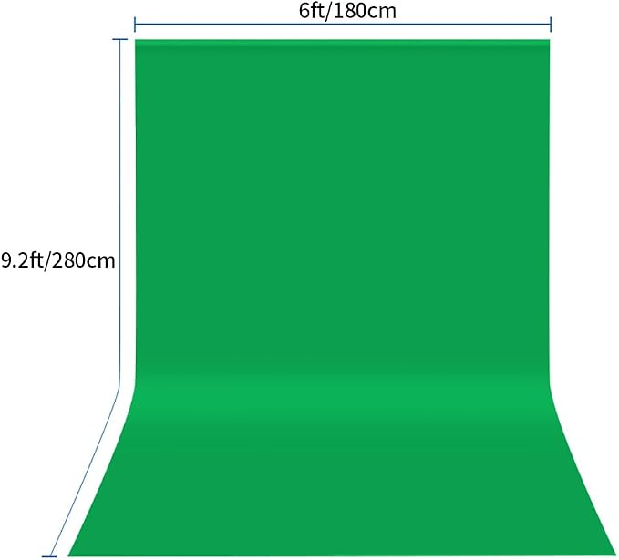 Hemmotop Chromakey Green Screen Backdrop, 6x9ft Background Fabric | Solid - Image 8