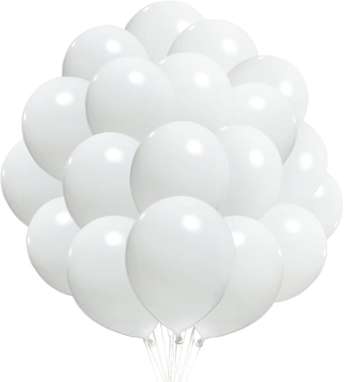 300 Pack White Balloons 12 Inch White Latex Balloons Bulk by ZWZLIULIAN
