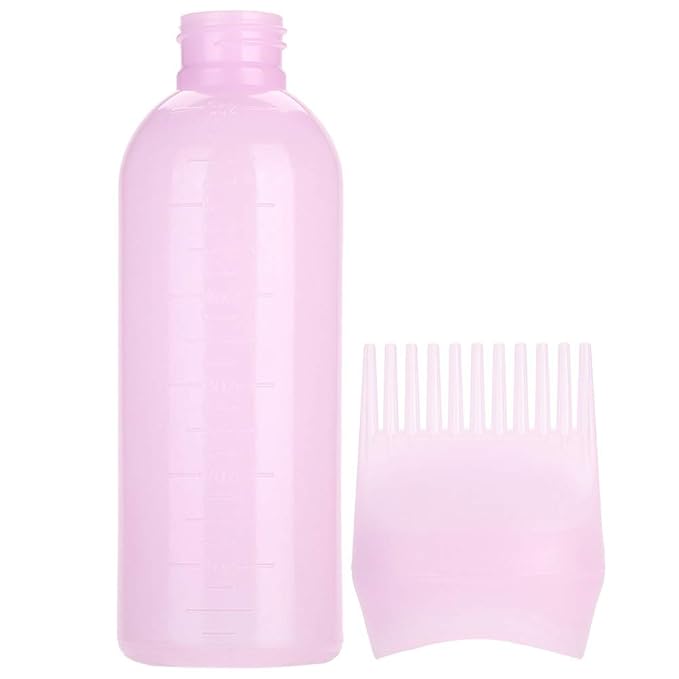 Yinhing Hair Dyeing Bottle, Hair Color Applicator Bottle, 3 Colors Hair Dyeing Bottle Brush Shampoo Hair Color Oil Comb Applicator Tool for Salon Home Supplies ()