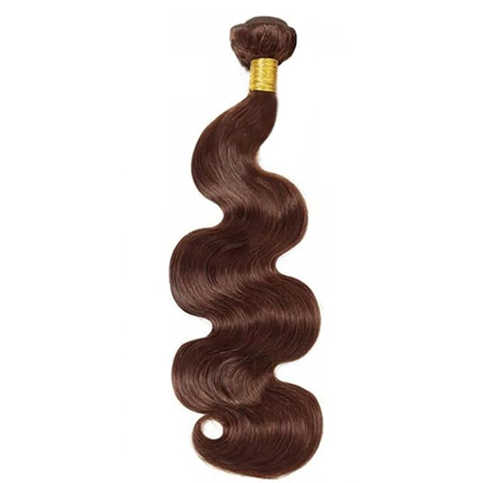 30 Inch Brown Bundles Human Hair Color 4 Body Wave Bundles Brazilian Virgin Remy Hair Extensions Niegmeag Double Weft Chocolate Brown Body Wave Bundle Hair Weave 100g