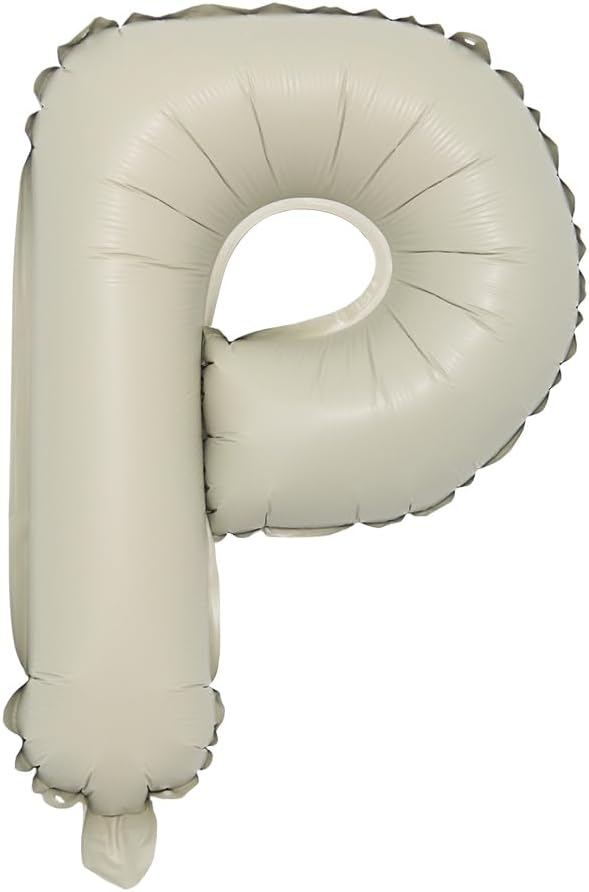 16 inch Cream Letter A to Z Alphabet Number 0-9 Foil Balloons Letter Birthday by RUIANSI