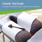 25-Pack 8.5" x 125' White Crepe Finish 17 Pound Paper Headrest Paper Rolls for Medical, Exam and Chiropractic Tables