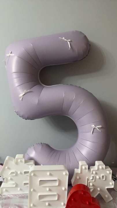 CreamPurple Number 4 Balloon 40 Inch, 4th Birthday Decorations Men Women | Foil - Image 8