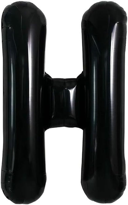 40 Inch Black Letter H Foil Balloon, Large Jumbo Mylar Helium Alphabet Balloon by Unknown