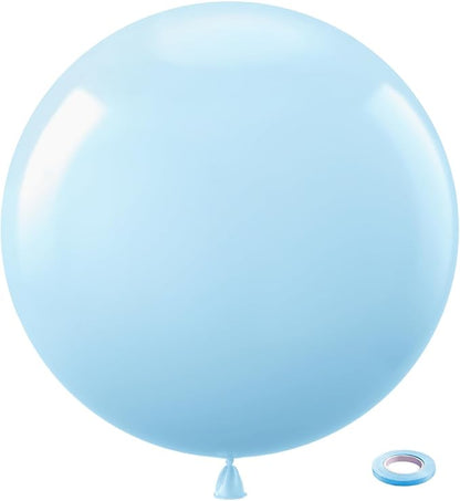Pastel Blue Latex Party Latex Round Balloons 36 Inch 8 Pack | Light Bridal Blue by Bezente