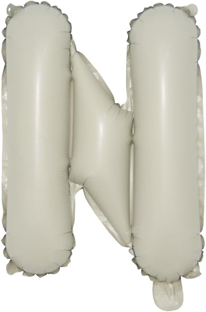 16 inch Cream Letter A to Z Alphabet Number 0-9 Foil Balloons Letter Birthday by RUIANSI