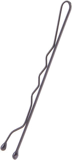 Amazon Basics No Slip Bobby Pins, 48 count, Black High, Gloss Bobby Pins for Pain Free, Comfortable, All-Day Styling and UpDos. For All Hair Types