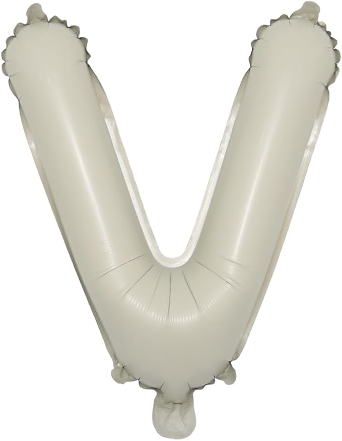 16 inch Cream Letter A to Z Alphabet Number 0-9 Foil Balloons Letter Birthday by RUIANSI