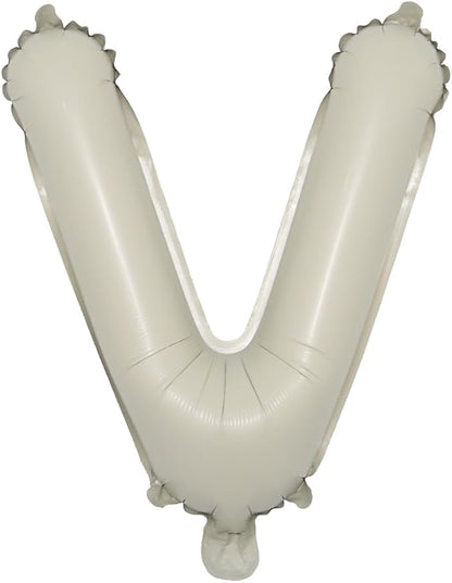 16 inch Cream Letter A to Z Alphabet Number 0-9 Foil Balloons Letter Birthday by RUIANSI