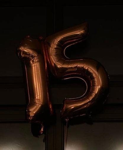 Digital Number 7 Dark Brown Birthday Balloon 40 Inch, Foil Balloons - Image 6