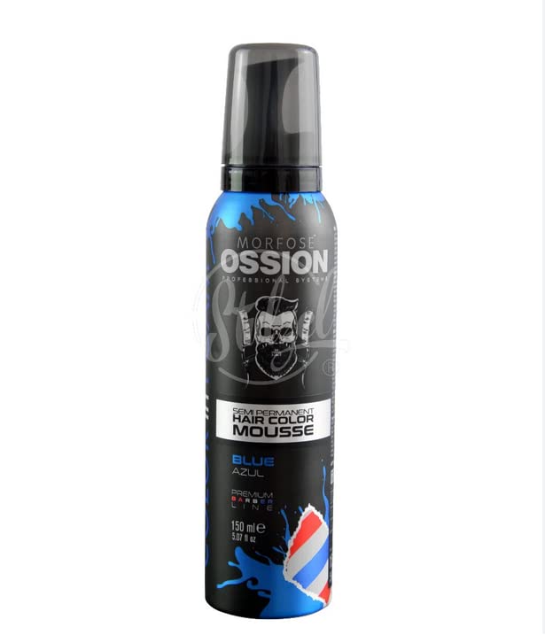 Morfose Ossion Semi Permanent Hair Color Mousse, 5.07 Fl Oz (Blue, 5.07 Fl oz)