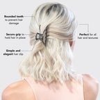 Kitsch Metal Hair Clips for Women - Durable & Elegant Metal Claw Clips, Perfect for Everyday Use & Special Occasions - Hematite | Ideal Gifts for Women, 1 Piece