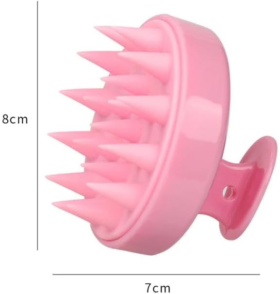 Silicone Scalp Massager for Hair Growth – Shampoo Brush for Shower, Dandruff & Dry Scalp Relief – Soft Silicone Hair Scrubber Black-Blue